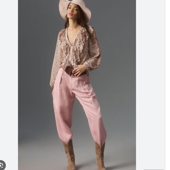 Brand New By Anthropologie Long-Sleeve Ruffled Blouse - Picture 4 of 7